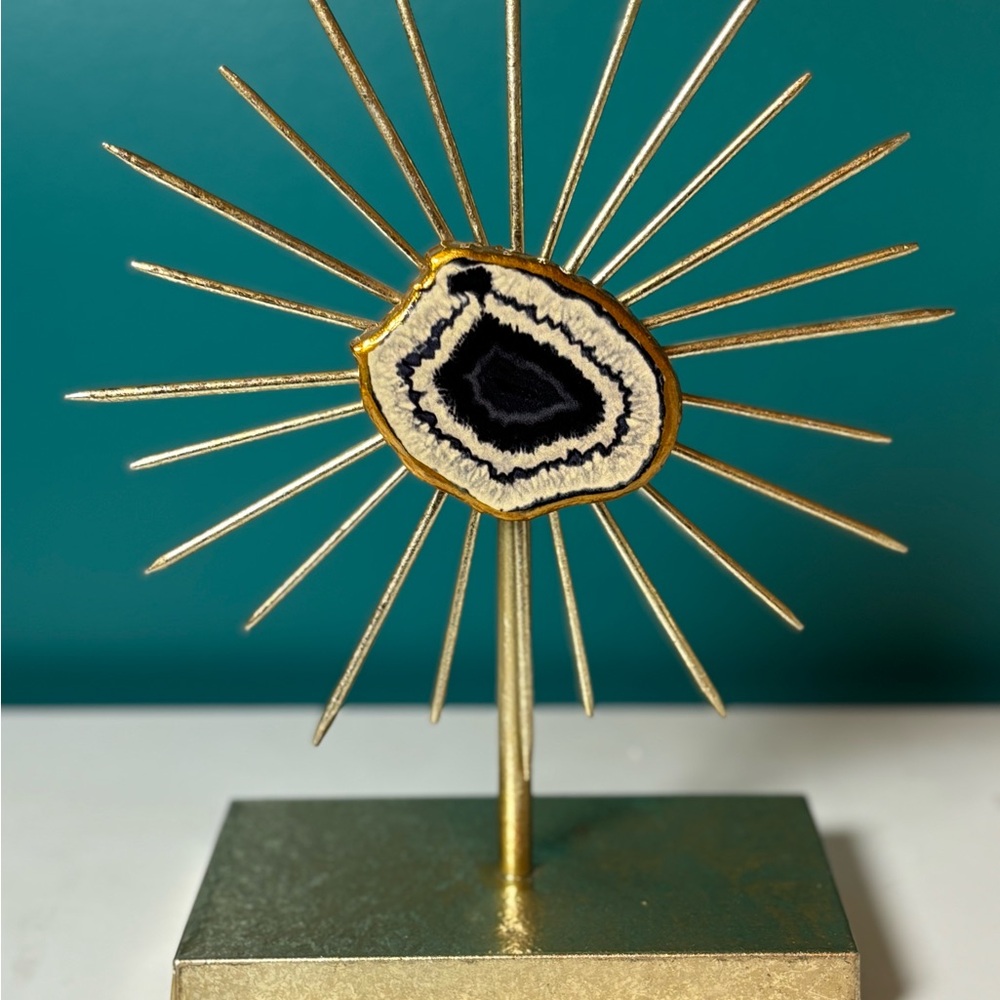 Starburst Omari Medium Agate Soldered Sculpture Mid Century